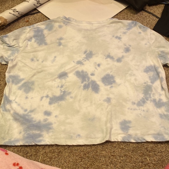 Blue tiy-diy size M/ moon,sun and crescent crop top - Picture 4 of 4